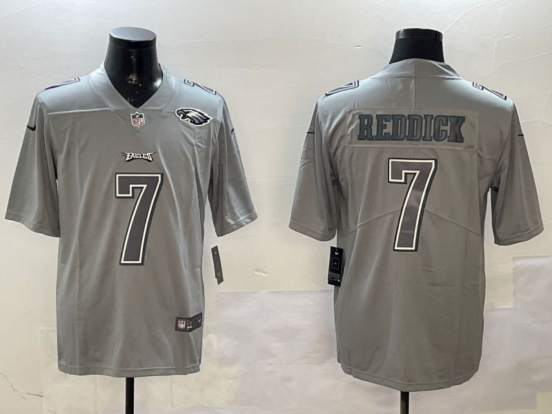 Men Philadelphia Eagles #7 Reddick Grey 2025 Nike Vapor Limited NFL Jersey style 2101